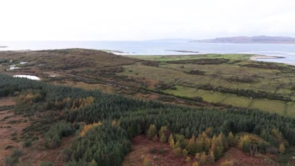 Vista Aérea Cashelgolan Castlegoland County Donegal Irlanda — Vídeo de Stock