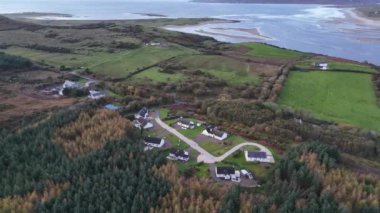 Ballyiriston 'un İrlanda Donegal ilçesindeki hava manzarası.