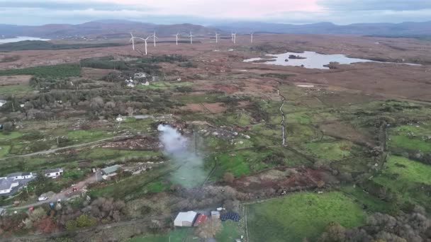 Quemadura Típica Residuos Zonas Rurales Irlanda Condado Donegal — Vídeos de Stock