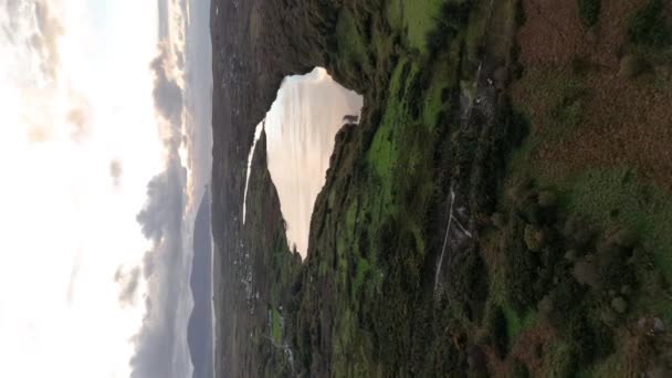 Vista Aérea Lough Fad Por Portnoo Condado Donegal — Vídeo de stock
