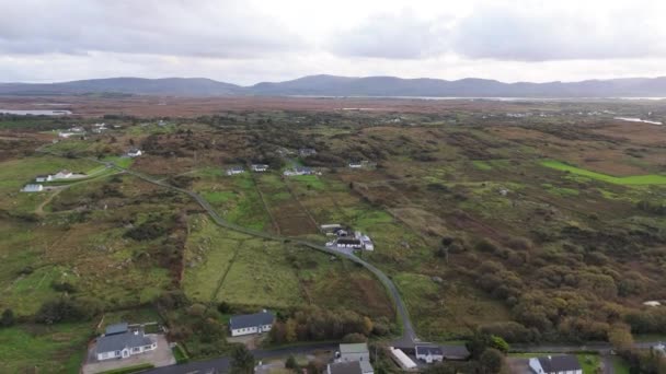 Luftaufnahme Von Cashelgolan Castlegoland County Donegal Irland — Stockvideo