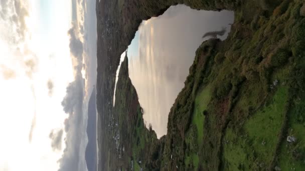 Luchtfoto Van Lough Fad Door Portnoo County Donegal — Stockvideo
