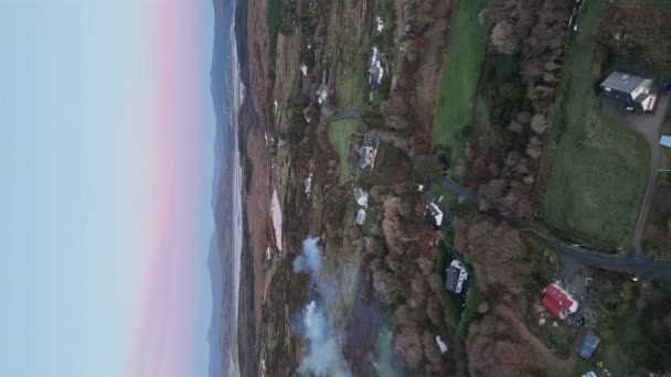 Vista Aérea Colina Castlegoland Por Portnoo Condado Donegal Irlanda — Vídeo de stock
