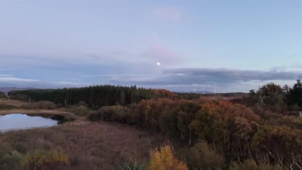 Luna Sobre Bonny Glen Por Portnoo Condado Donegal Irlanda — Vídeos de Stock