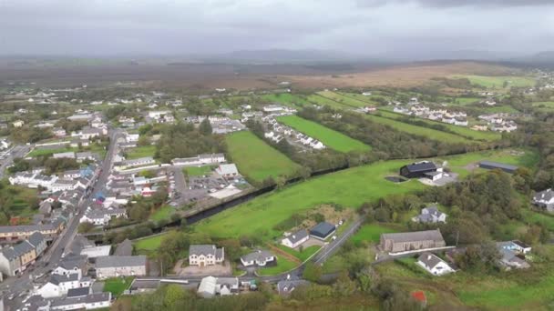 Vista Aérea Costa Atlántica Por Ardara Condado Donegal Irlanda — Vídeo de stock