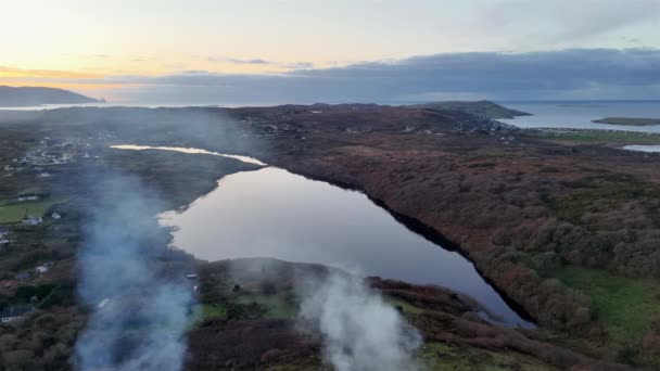 Veduta Aerea Della Collina Castlegoland Portnoo Contea Donegal Irlanda — Video Stock