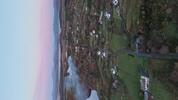 Luftaufnahme Des Hügels Castlegoland Bei Portnoo County Donegal Irland — Stockvideo