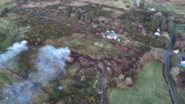 Aerial View Castlegoland Hill Portnoo County Donegal Ireland — Stock Video