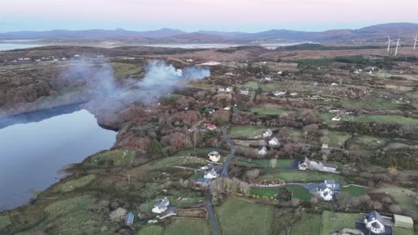 Widok Lotu Ptaka Wzgórze Castlegoland County Donegal Irlandia — Wideo stockowe