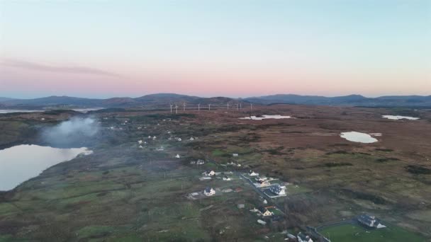 Flygfoto Över Castlegoland Hill Vid Portnoo County Donegal Irland — Stockvideo