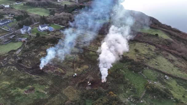 Veduta Aerea Della Collina Castlegoland Portnoo Contea Donegal Irlanda — Video Stock
