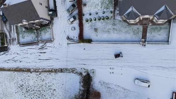 Слінг Автомобіль Крижаній Дорозі Взимку — стокове відео