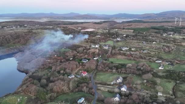 Widok Lotu Ptaka Wzgórze Castlegoland County Donegal Irlandia — Wideo stockowe
