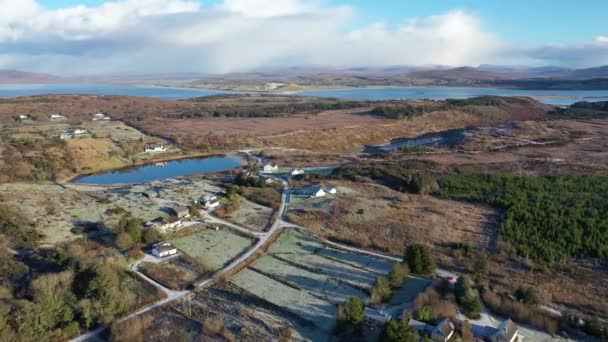 Luftaufnahme Eines Gefrorenen Bonny Glen Woods Bei Portnoo County Donegal — Stockvideo