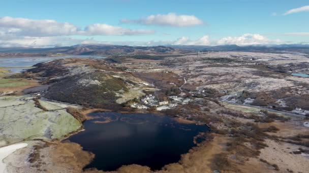 Flygfoto Clooney Vintern Portnoo County Donegal Irland — Stockvideo