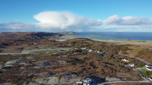 Вид Повітря Клуні Взимку Портвейт Графстві Донегал Ірландія — стокове відео