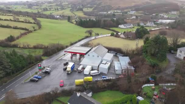 Ardara County Donegal Ireland Января 2024 Texaco Является Одной Двух — стоковое видео