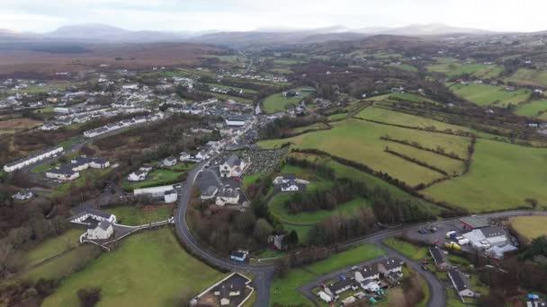 Vista Aérea Ardara Condado Donegal Irlanda — Vídeos de Stock