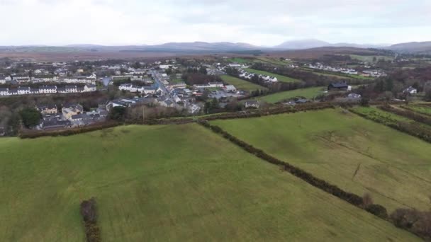 Ardara Nın Donegal Lçesi Ndeki Hava Görüntüsü Rlanda — Stok video