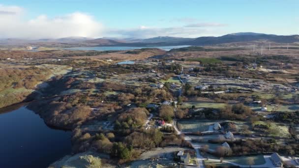 爱尔兰共和国Donegal县冬季狂风暴雨的空中景观 — 图库视频影像