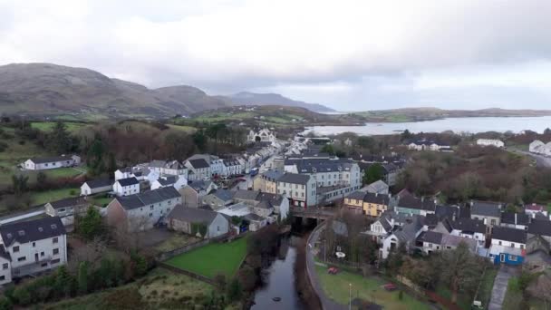 Luftaufnahme Von Ardara County Donegal Irland — Stockvideo