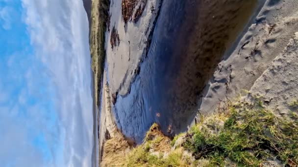 Ramper Stroomt Atlantische Oceaan Bij Het Cashelgolan Strand Bij Portnoo — Stockvideo