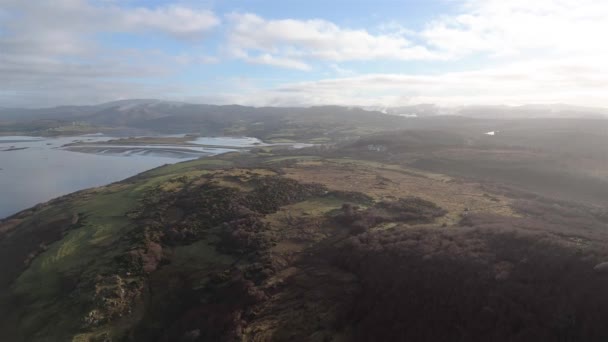 Vue Aérienne Colline Castlegoland Par Portnoo Comté Donegal Irlande — Video