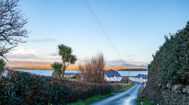 Portnoo Limanı yolu, Donegal İlçesi - İrlanda.