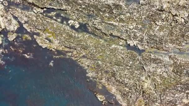 Letecký Pohled Útes Carrickfad Pláži Narin Portnoo County Donegal Irsko — Stock video