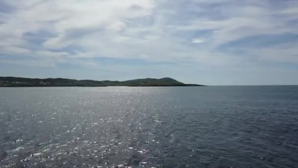 Voando Para Inishkeel Island Por Portnoo Lado Premiado Narin Beach — Vídeo de Stock