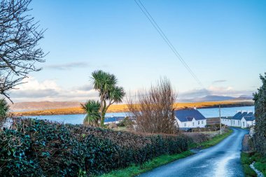 Portnoo Limanı yolu, Donegal İlçesi - İrlanda.