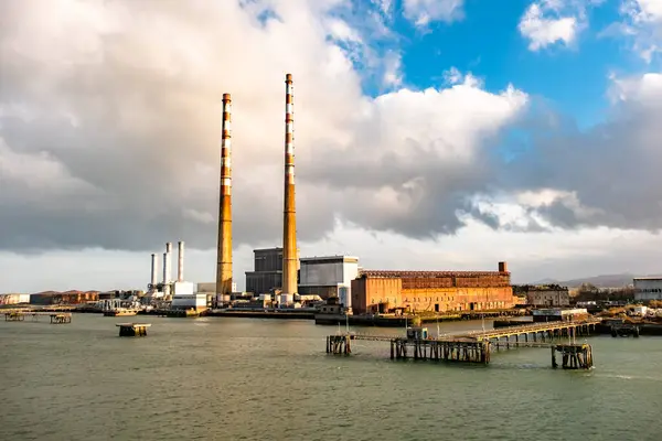 Dublin Ireland March 2019 Poolbeg Power Station Harbour — 图库照片