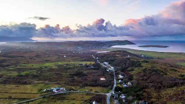 Timelapse Aérienne Portnoo Dans Comté Donegal Irlande — Video