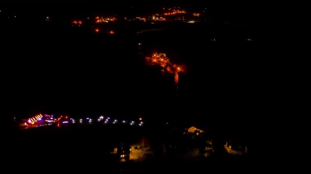 Donegal Rlanda Portnoo Nun Gece Uçuş Zamanı — Stok video