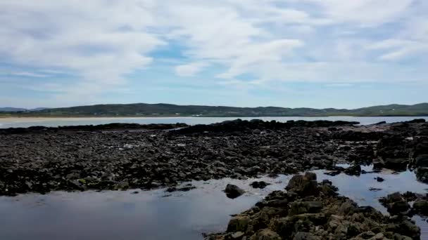 爱尔兰Donegal的Portnoo县 Carrickfad在Narin海滩拍摄的珊瑚礁全景 — 图库视频影像
