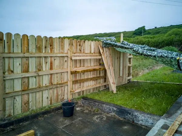 Concept Building Wooden Fence — Stock Photo, Image