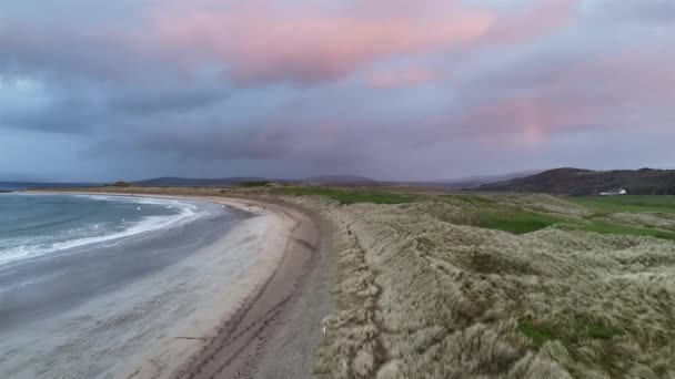 Narin Strand Portnoo Bir Kış Günü County Donegal Rlanda — Stok video