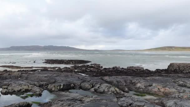 Cashelgolan Castlegoland 해변의 포트누 카운티 도네갈 아일랜드 — 비디오