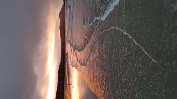 Hermosa Puesta Sol Playa Portnoo Narin Condado Donegal Irlanda — Vídeos de Stock