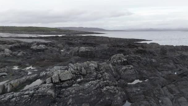 Luchtfoto Van Inishkeel Island Door Portnoo County Donegal Ierland — Stockvideo