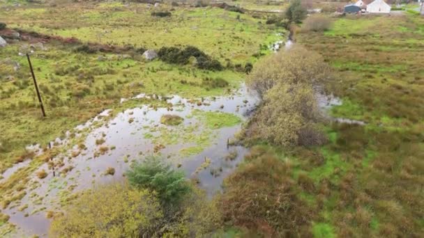 Τυπικές Πλημμύρες Στην Κομητεία Donegal Ιρλανδία — Αρχείο Βίντεο