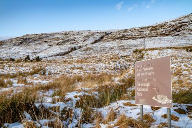 Glenveagh National Park covered in snow, County Donegal - Ireland. clipart