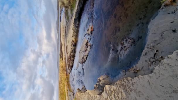 Der Ramper Fließt Strand Von Cashelgolan Bei Portnoo Der Grafschaft — Stockvideo