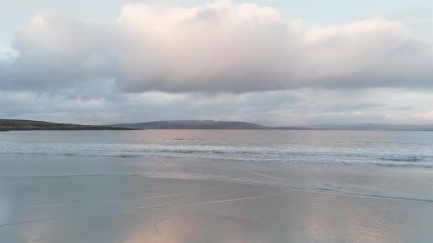 Donegal Rlanda Daki Portnoo Narin Plajında Güzel Bir Gün Batımı — Stok video