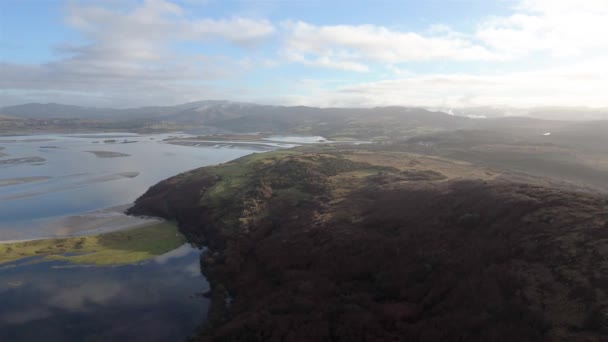 Luftaufnahme Von Cashelgolan Castlegoland Strand Bei Portnoo County Donegal Irland — Stockvideo
