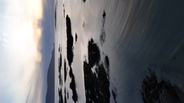 Побережье Россбеге Графстве Донегал Зимой Ирландия — стоковое видео