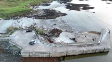 Donegal İlçesi Rossbeg sahil şeridi kışın - İrlanda.