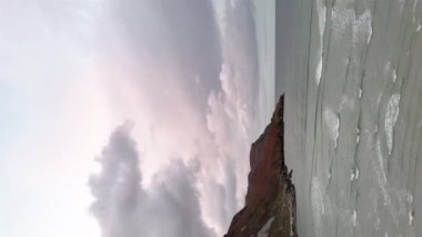 Ardara, Donegal, İrlanda 'dan Maghera sahilinin hava manzarası.