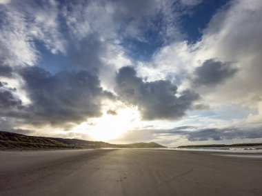 Dramatic sky at Portnoo Narin beach in County Donegal - Ireland. clipart