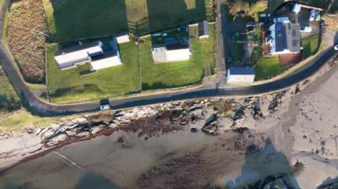 Donegal ilçesindeki Rosbeg 'in güzel sahil manzarası - İrlanda